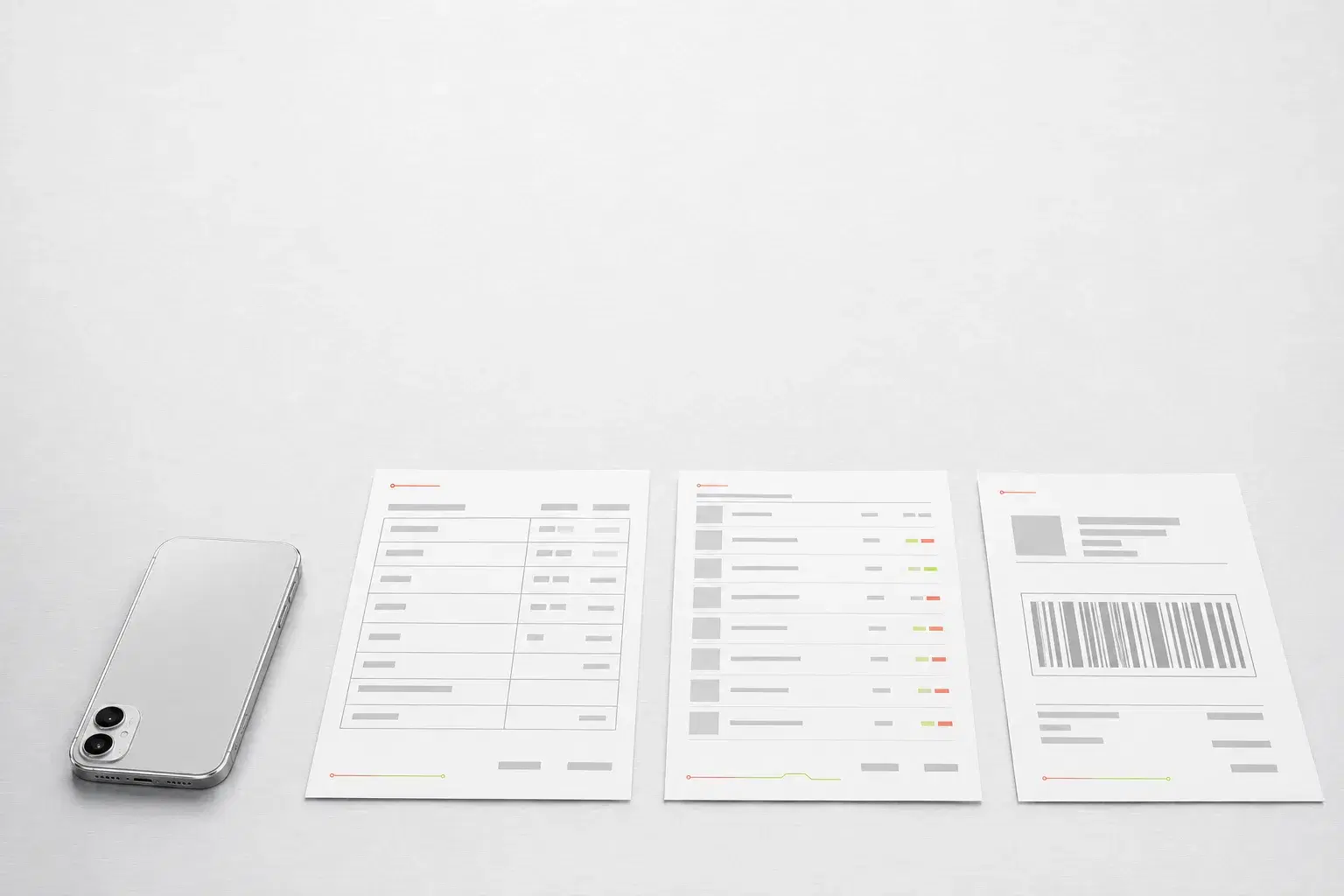 Mobile device and trade documents representing an enquiry workflow