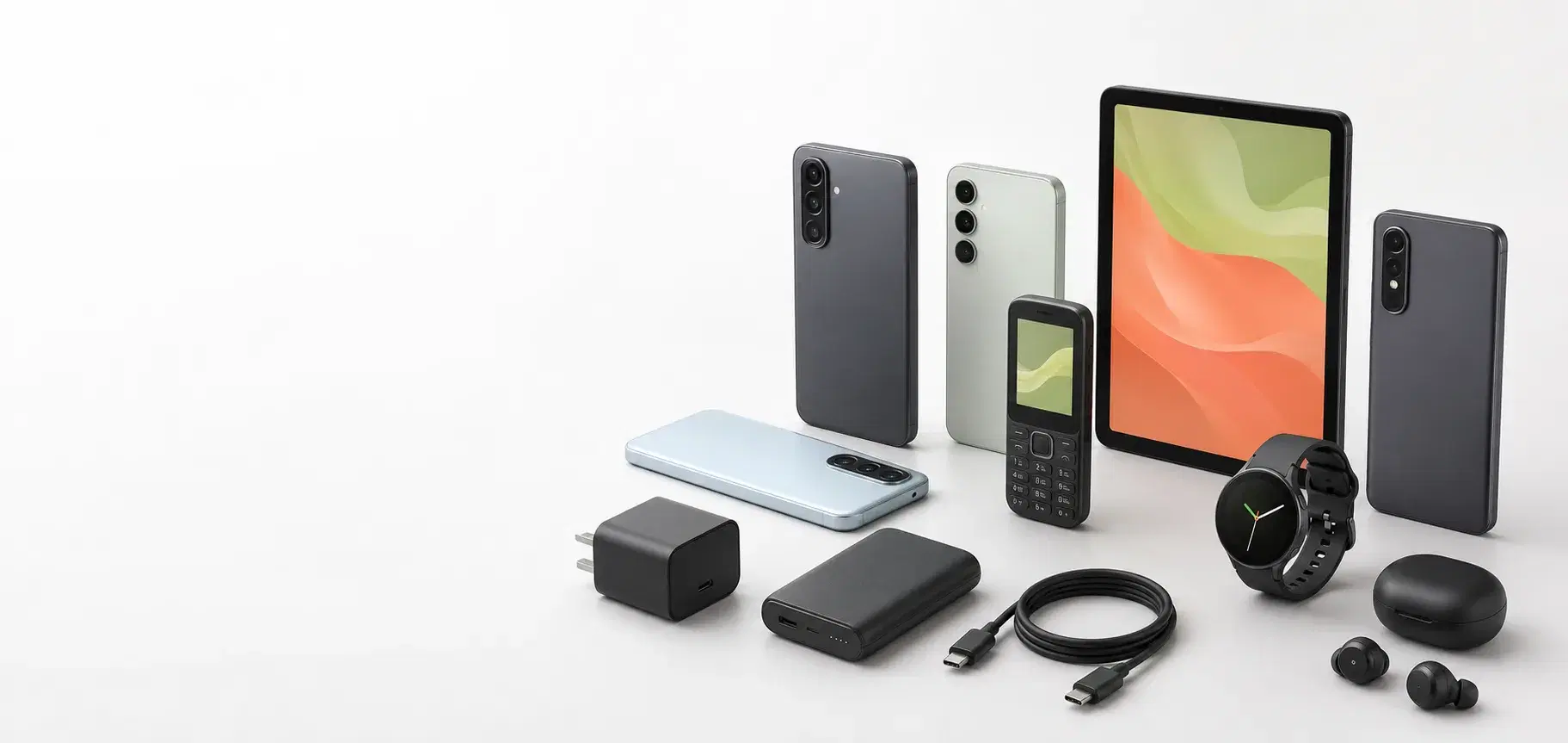 Android-oriented mobile devices, wearables, audio and USB-C power products